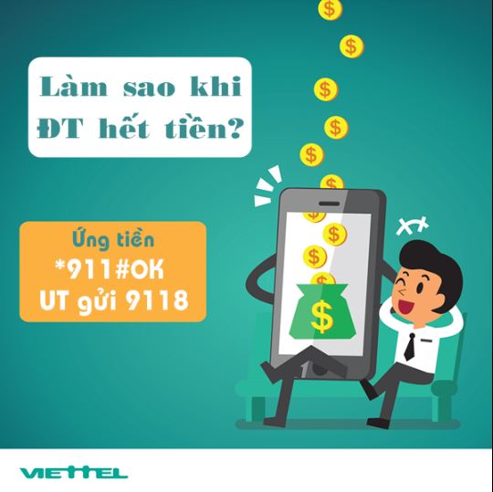 Cách ứng tiền qua tin nhắn Viettel gửi 911