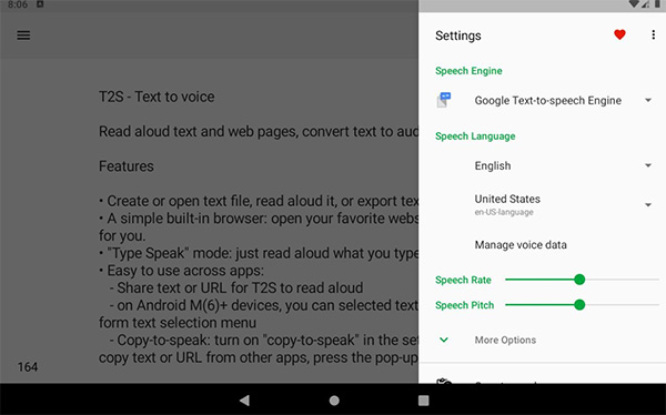 Phần mềm chuyển văn bản thành giọng nói trên điện thoại T2S: Text to Voice