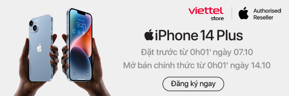 Đặt trước iPhone 14 Plus VN/A tại Viettel Store